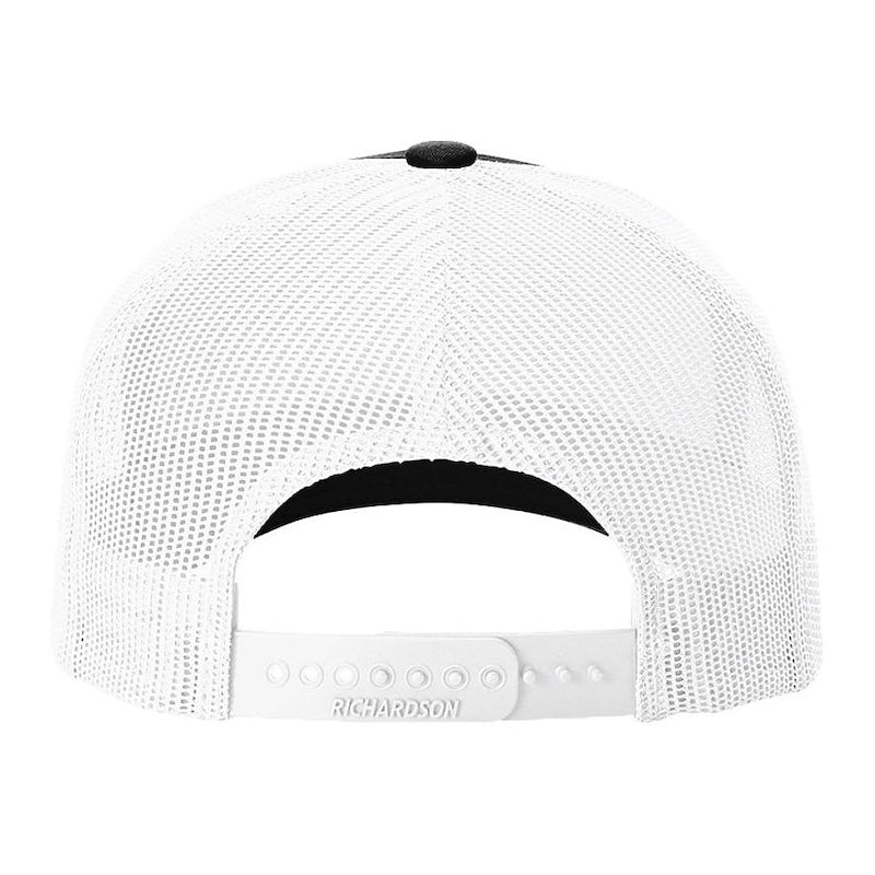Single Character Cap (PERSONALIZE) -Richardson 112FP Split (black/white)